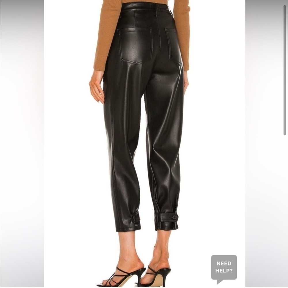 Pistola Tammy High Rise Trouser in Slate Black Faux Leather Womens 27 - Picture 4 of 10